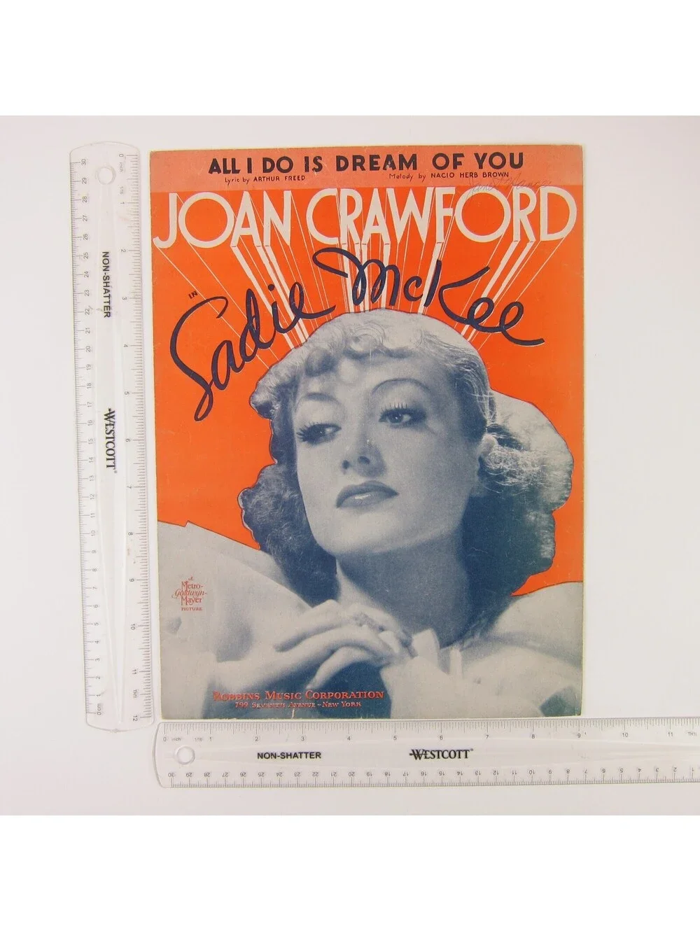 Sheet Music All I Do Is Dream Of You Sadie McKee Joan Crawford Vintage 1934